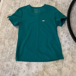 Figs Hunter green scrub top